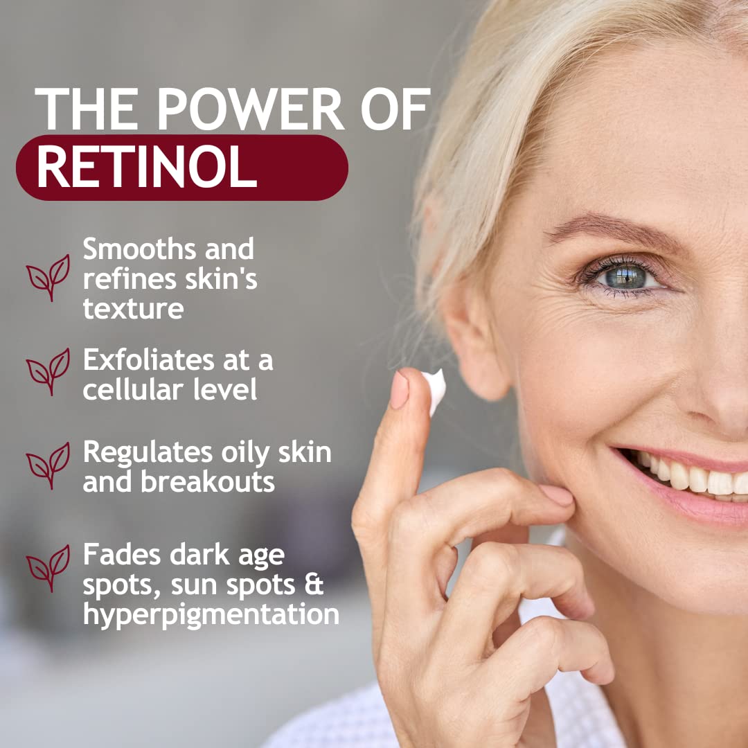 Crema reafirmante facial con retinol