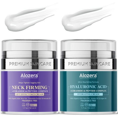 Anti-Wrinkle Bundle: Neck Firming Cream + Acid Hyaluronic Moisturizer