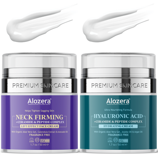 Anti-Wrinkle Bundle: Neck Firming Cream + Acid Hyaluronic Moisturizer