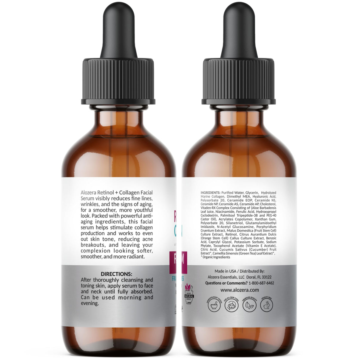 Anti-Aging Face Serum Collagen Retinol Peptide + VitadenRx Complex