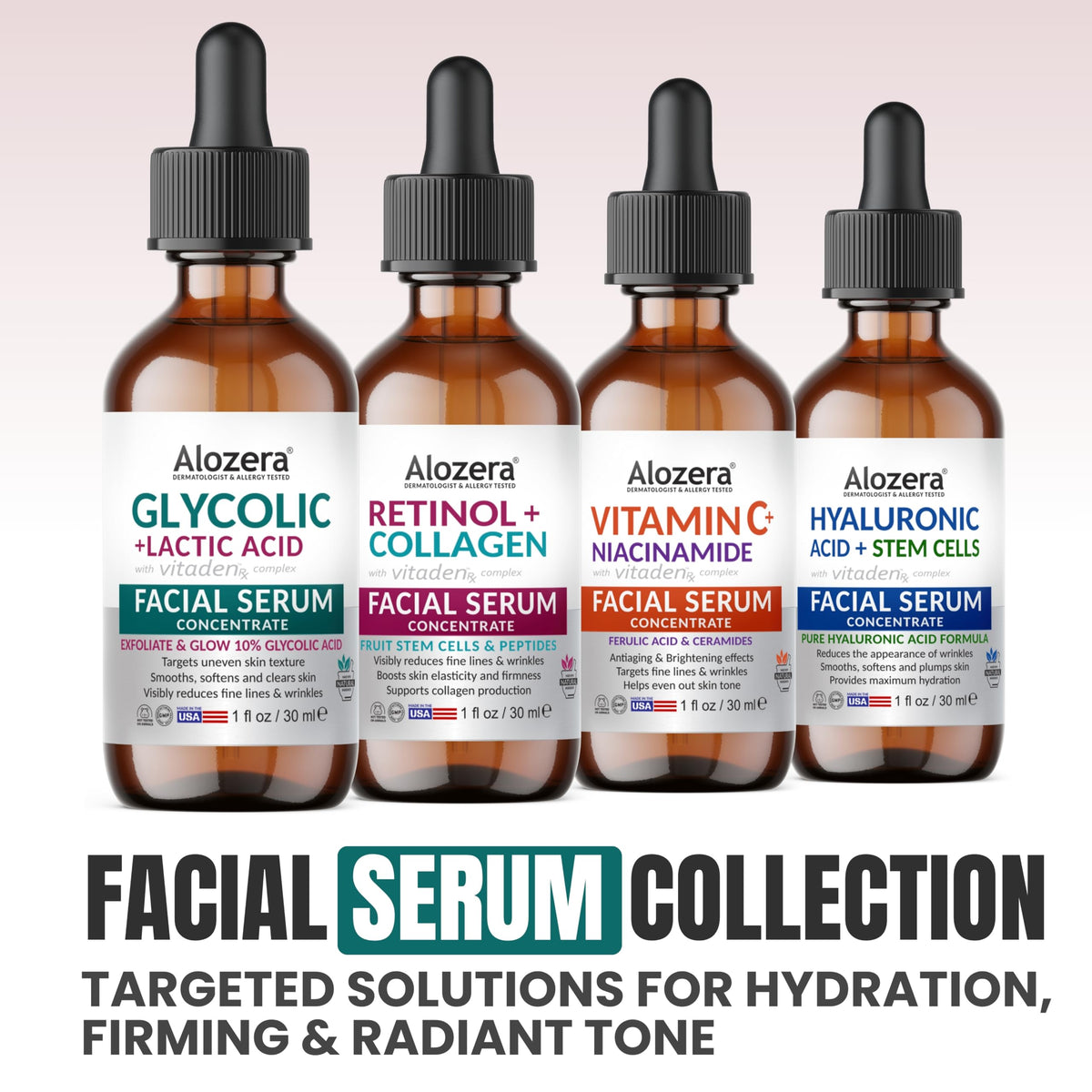 AHA Serum for Face – Exfoliating Glycolic Acid Serum with Lactic Acid