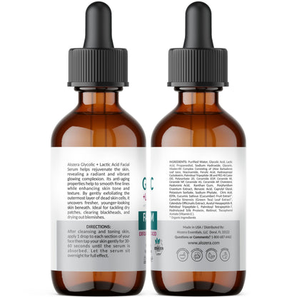 AHA Serum for Face – Exfoliating Glycolic Acid Serum with Lactic Acid