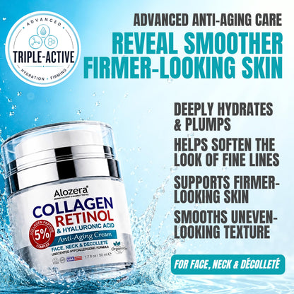 Anti-Aging Face Cream Collagen Peptide Complex + Retinol & Hyaluronic Acid