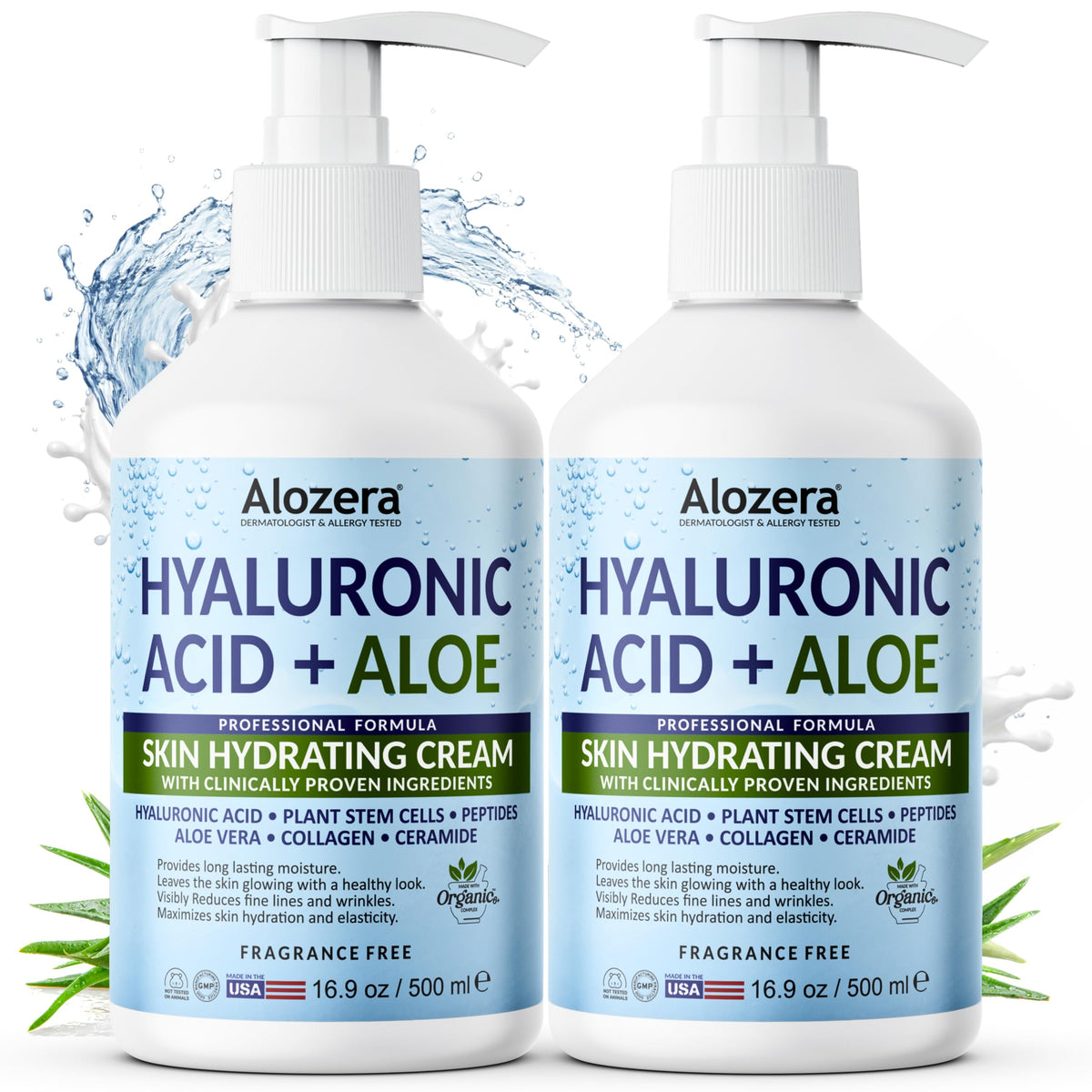 Hydrating Body Lotion Hyaluronic Acid + Aloe Vera, 16.9 oz, 2-Pack