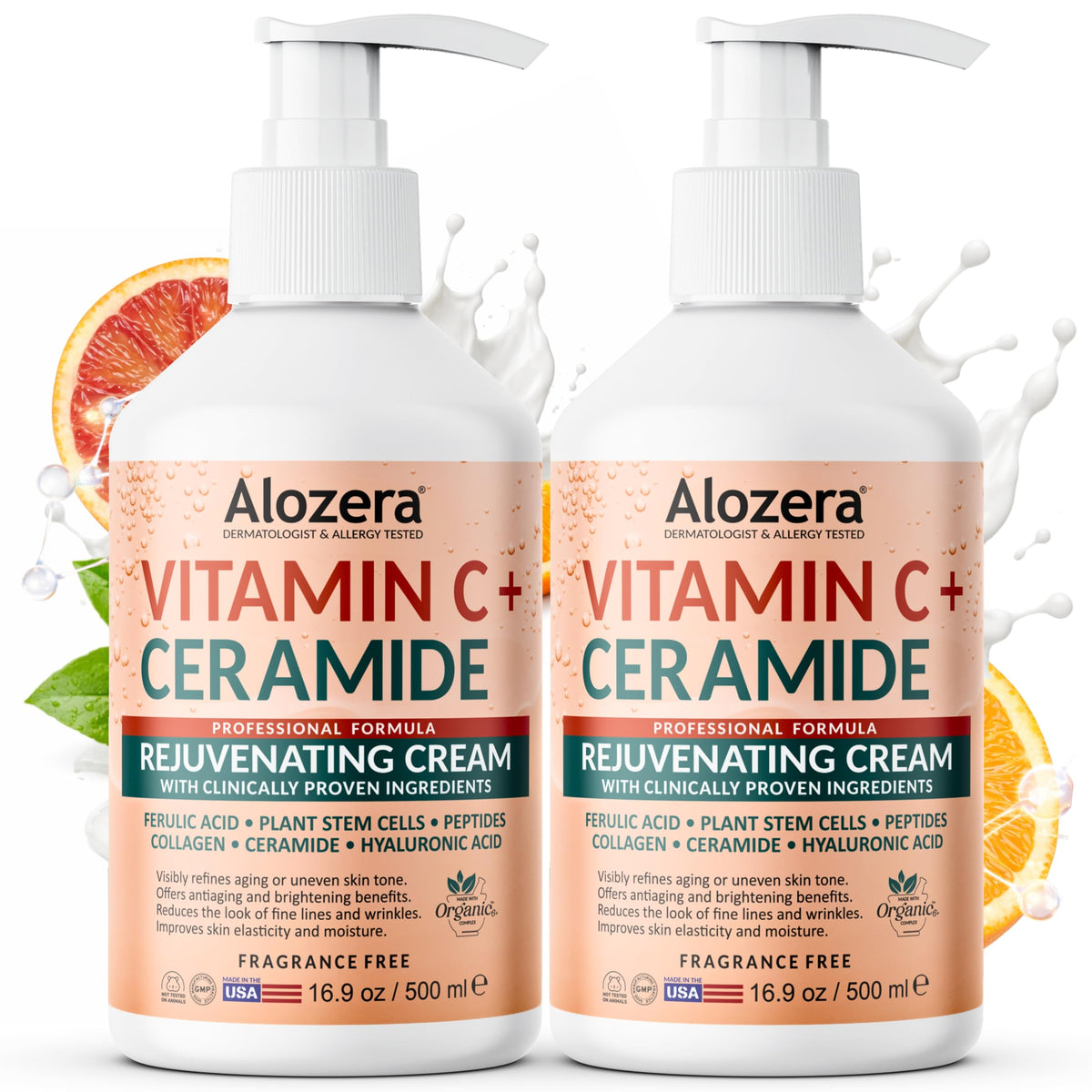 Rejuvenating Brightening Body Lotion Vitamin C + Ceramides, 16.9 oz, 2-Pack