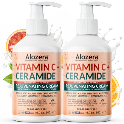 Rejuvenating Brightening Body Lotion Vitamin C + Ceramides, 16.9 oz, 2-Pack