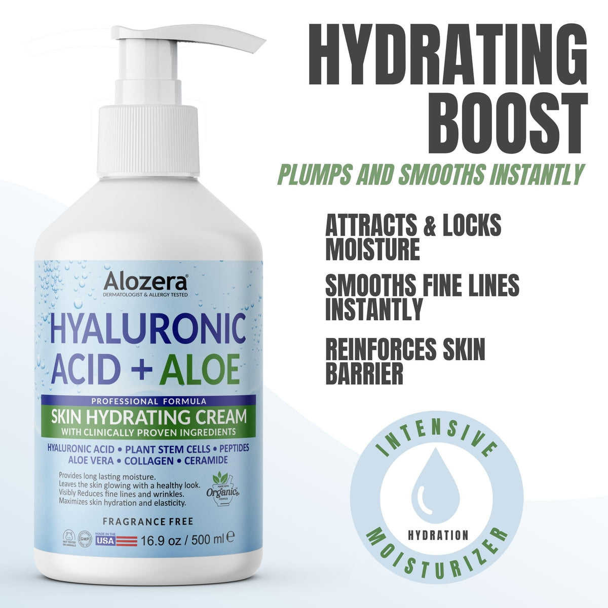 Hydrating Body Lotion Hyaluronic Acid + Aloe Vera, 16.9 oz