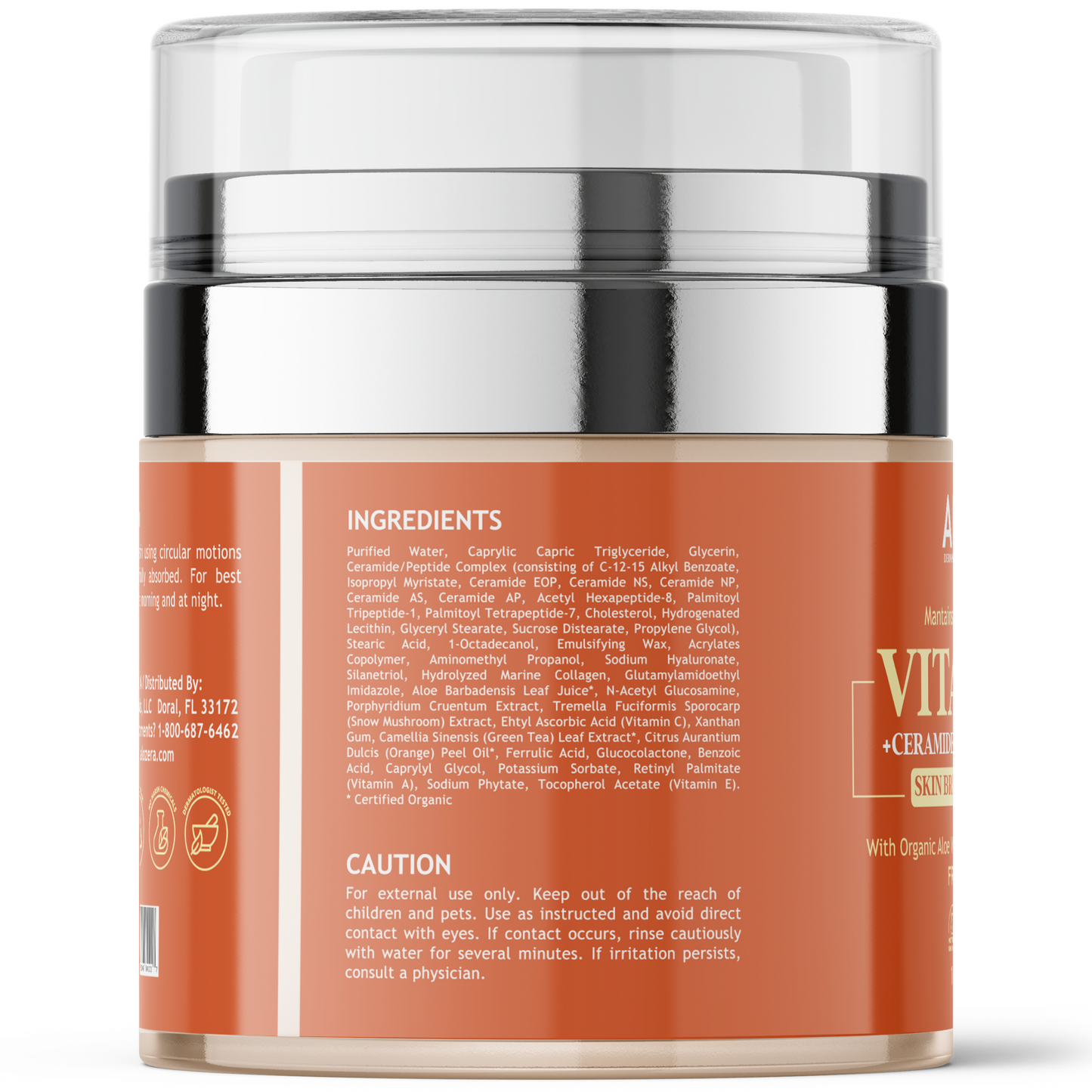 Crema facial con vitamina C